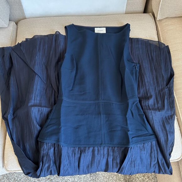 NEW Reformation Cyra Midi Dress Sz4 Navy Blue - Picture 7 of 10